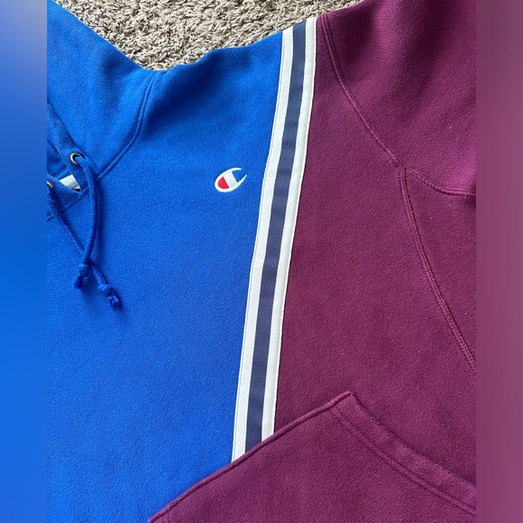 Champion Color Block Pullover Hooded Sweatshirt Women's Large - Picture 10 of 12